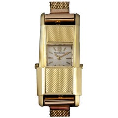 Jaeger LeCoultre Ladies Yellow Gold Duoplan manual wind Wristwatch