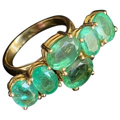 Marina J. Vintage Emerald & Solid 14k Yellow Gold Ring