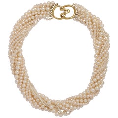 Tiffany & Co. Multi Strand and Mixed Size Pearl Collar