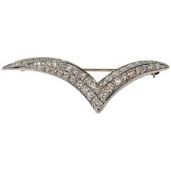 Tiffany & Co. Large Diamond Platinum Seagull Brooch 3