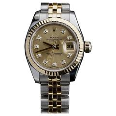 Rolex Ladies yellow gold stainless steel  Datejust automatic Wristwatch 