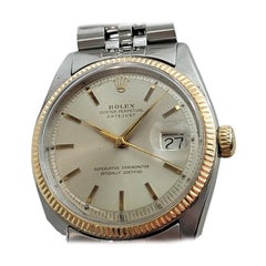 Mens Rolex Oyster Datejust 1601 18k SS Automatic 1960s Swiss Vintage RA254