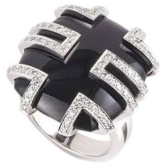 Cartier Diamond and Onyx Ring