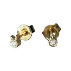 Diamond Cat Stud Earrings 14K Solid Gold Women Earrings Christmas Gift 1 Pair.