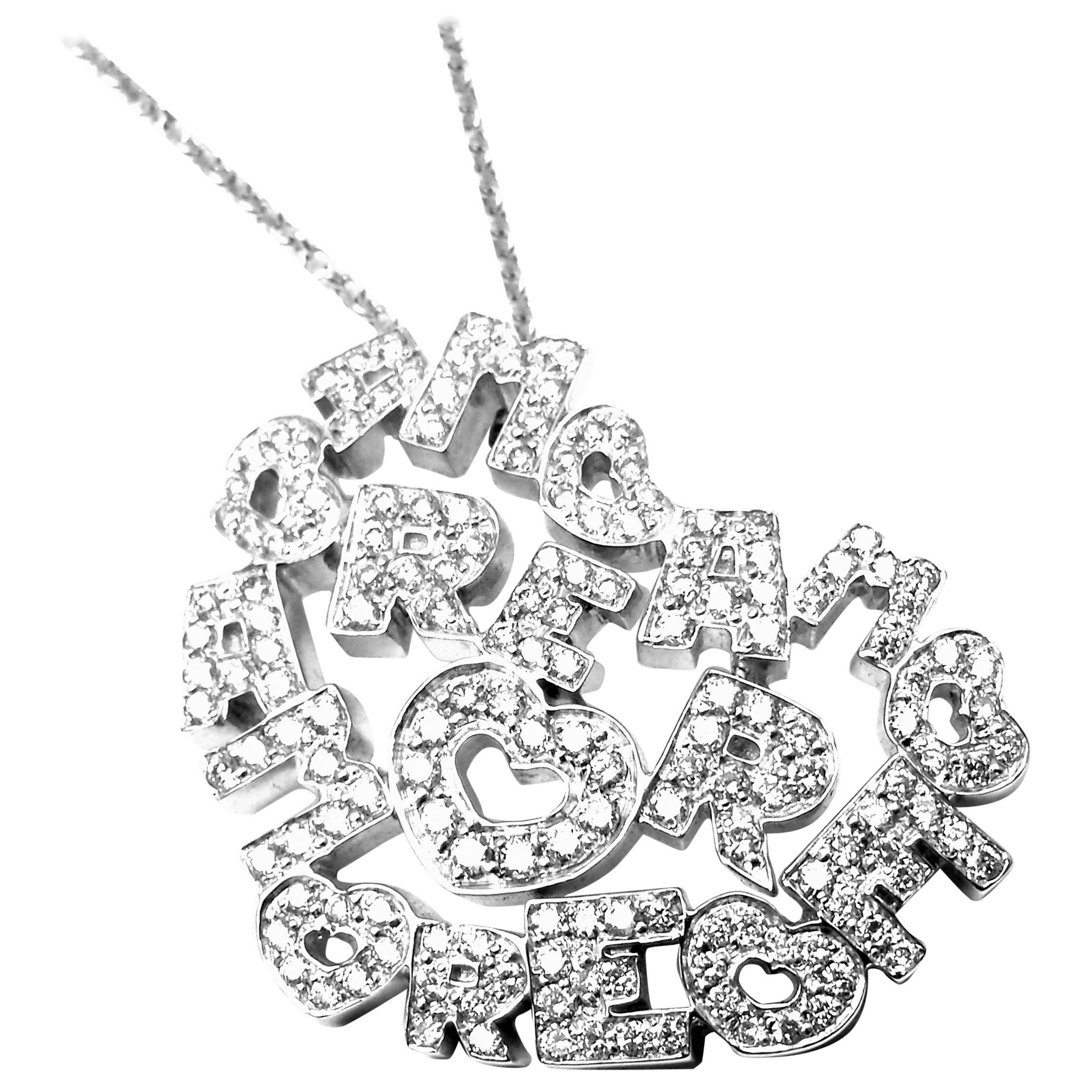 Pasquale Bruni Amore Diamond Gold Heart Shape Pendant Necklace