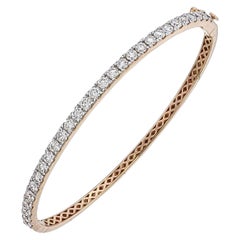 Halber Tennis-Armreif mit Diamanten aus 18 Karat Roségold