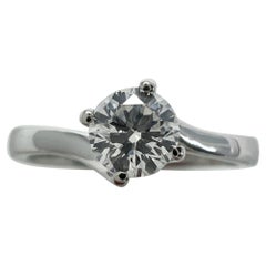 IGI Certificado Diamante Natural Redondo D Flawless Anillo Solitario de Platino 950