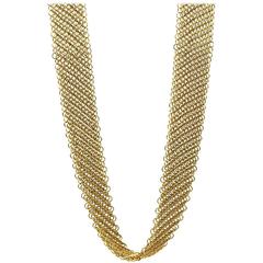 Tiffany & Co. Elsa Peretti Continuous Gold Mesh Necklace 8
