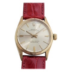Midsize Rolex Oyster Perpetual 6551 14k Gold Automatik 1960er Jahre Schweizer RA276R