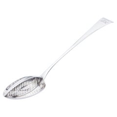 Antique George III Sterling Silver Straining Spoon by Peter, Ann & William Bateman