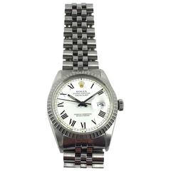 Rolex Stainless Steel Datejust Buckley Dial Automatic Wristwatch