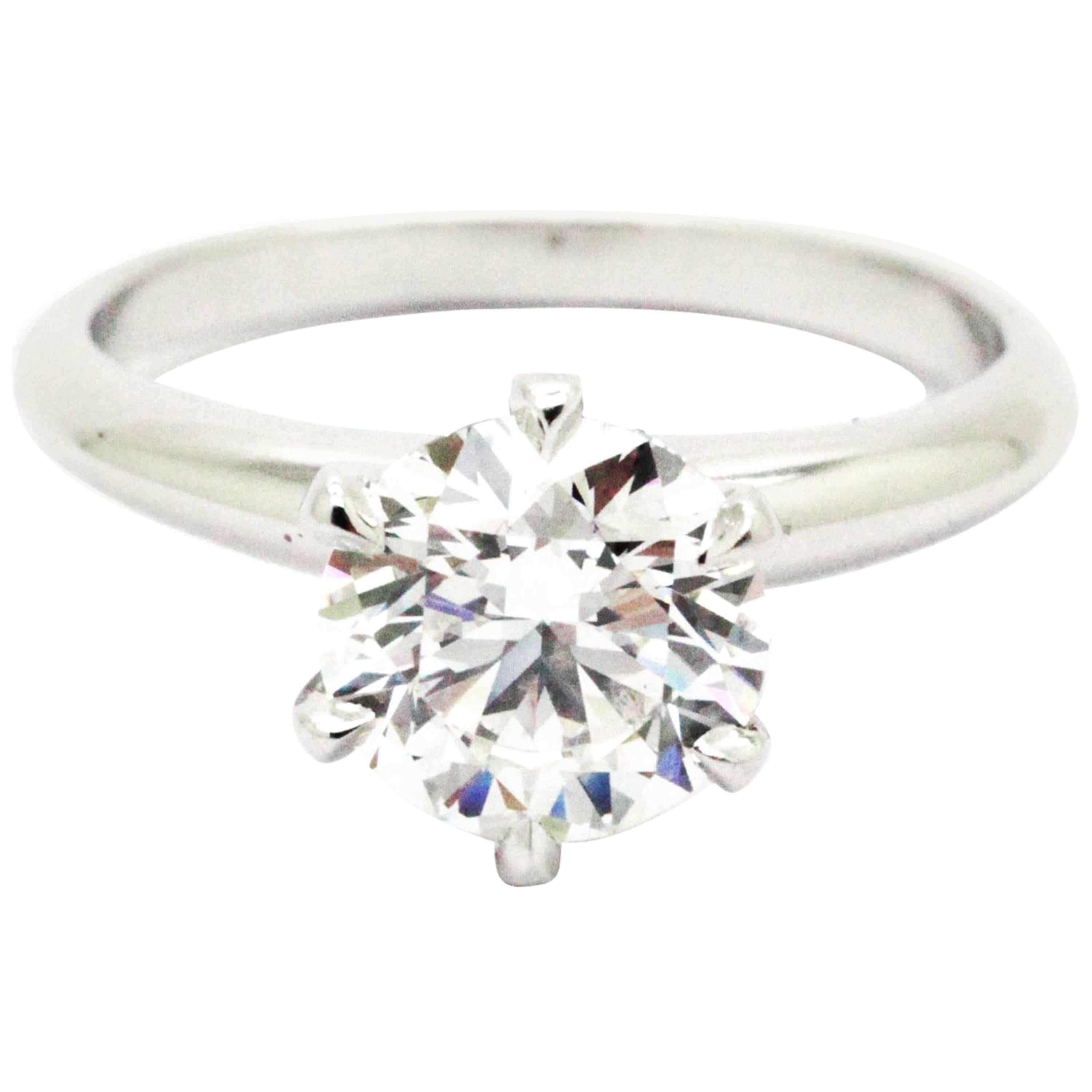 Ferrucci 1.40 Carat GIA Certified Diamond Platinum solitaire engagement ring