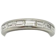 Kwiat Baguette Diamond Platinum Wedding Ring 12