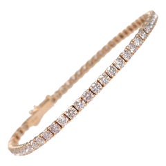 ¡SIN RESERVA! - 6.18Ct Pink Diamonds Tennis 14K Rose Gold Pulsera