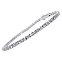 NESSUNA RISERVA! - Bracciale Tennis in oro bianco 14K con diamanti rosa da 4,50 carati