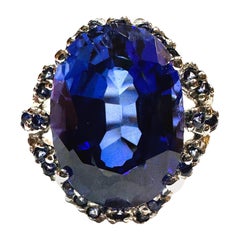 Bague neuve du Sri Lanka, saphir bleu royal 10,20 carats, taille 6,5