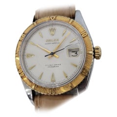 Men's Rolex Oyster Turn O Graph Ref 6309 18k SS 1950s Vintage Automatic RJC171