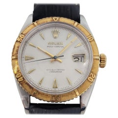 Men's Rolex Oyster Turn O Graph Ref 6309 18k SS Automatic 1950s Vintage RJC171B