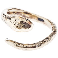 Anillo Serpiente Oro Diamante Negro 14k