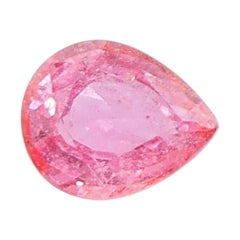 0,70 carati di zaffiro Padparadscha Gemma sciolta a forma di pera 6x4,5 mm