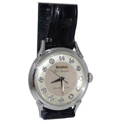 Retro Bulova diamond wristwatch