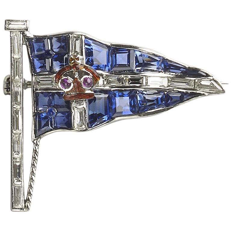 Royal Thames Yacht Club Burgee Brooch