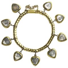 Victorian Gold Heart Charm Bracelet