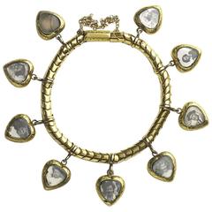 Victorian Gold Heart Charm Bracelet 