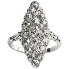 Antique Edwardian Diamond platinum Cluster Ring 11