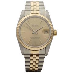 Rolex ladies Yellow Gold Stainless Steel mid size Automatic Wristwatch