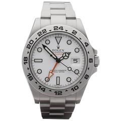 Rolex Stainless Steel Explorer II Orange Hand XL Automatic Wrist Watch 