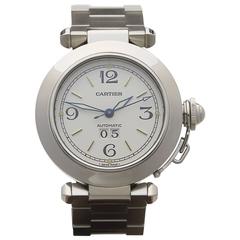 Cartier Stainless Steel Pasha de Cartier Grand Date Unisex Automatic Wrist Watch