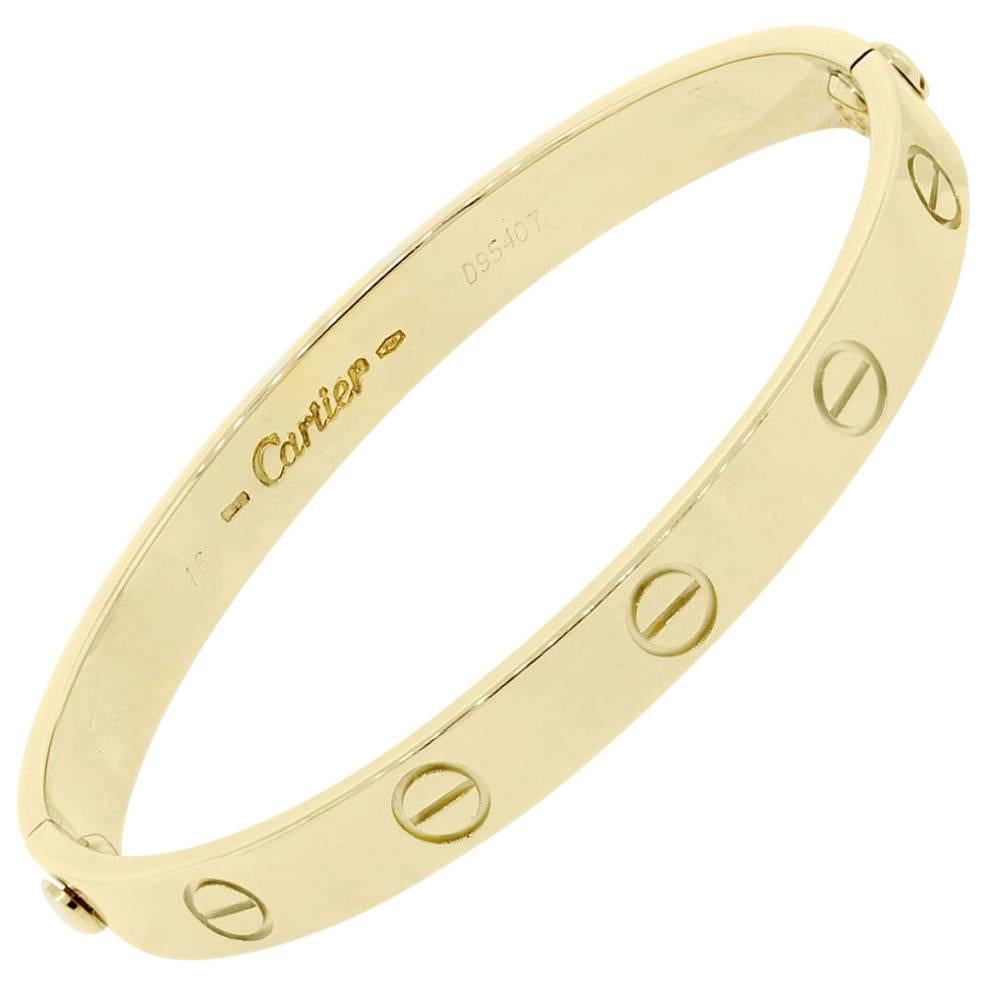 Cartier Gold Size Love Bangle Bracelet