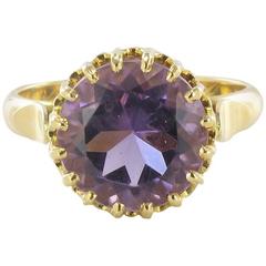 1900s French Gold Amethyst Ring 9