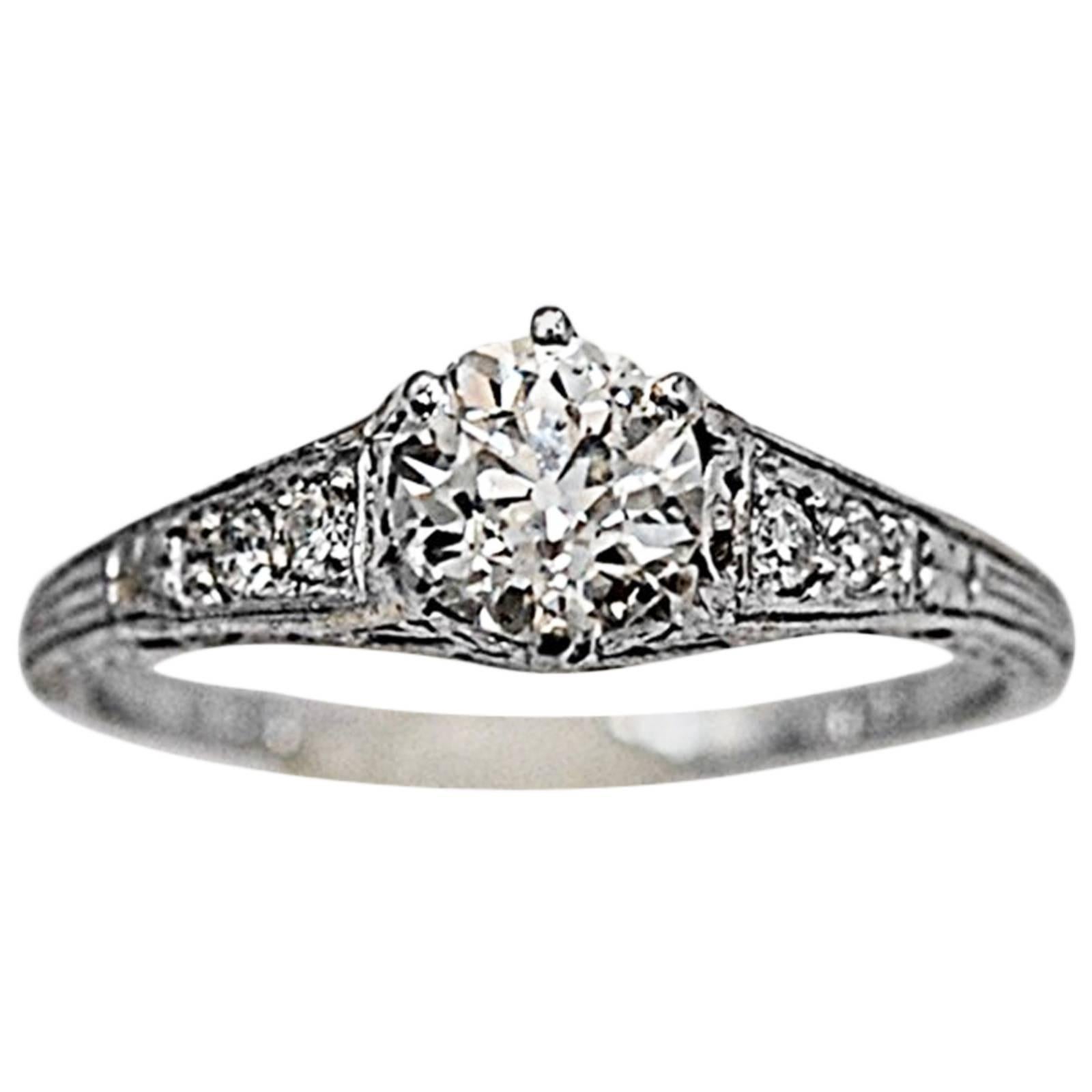 .68 Carat Diamond Gold Engagement Ring