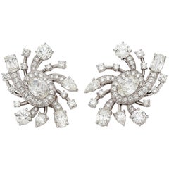 Used GIA Certified Diamond Platinum Galaxy Earrings