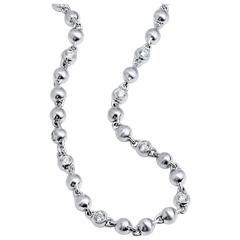 21 Inch White Gold and 4.56 Carat Diamond Necklace 9