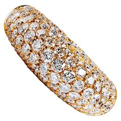 3.00 Carats Diamond Pave Gold Dome Ring