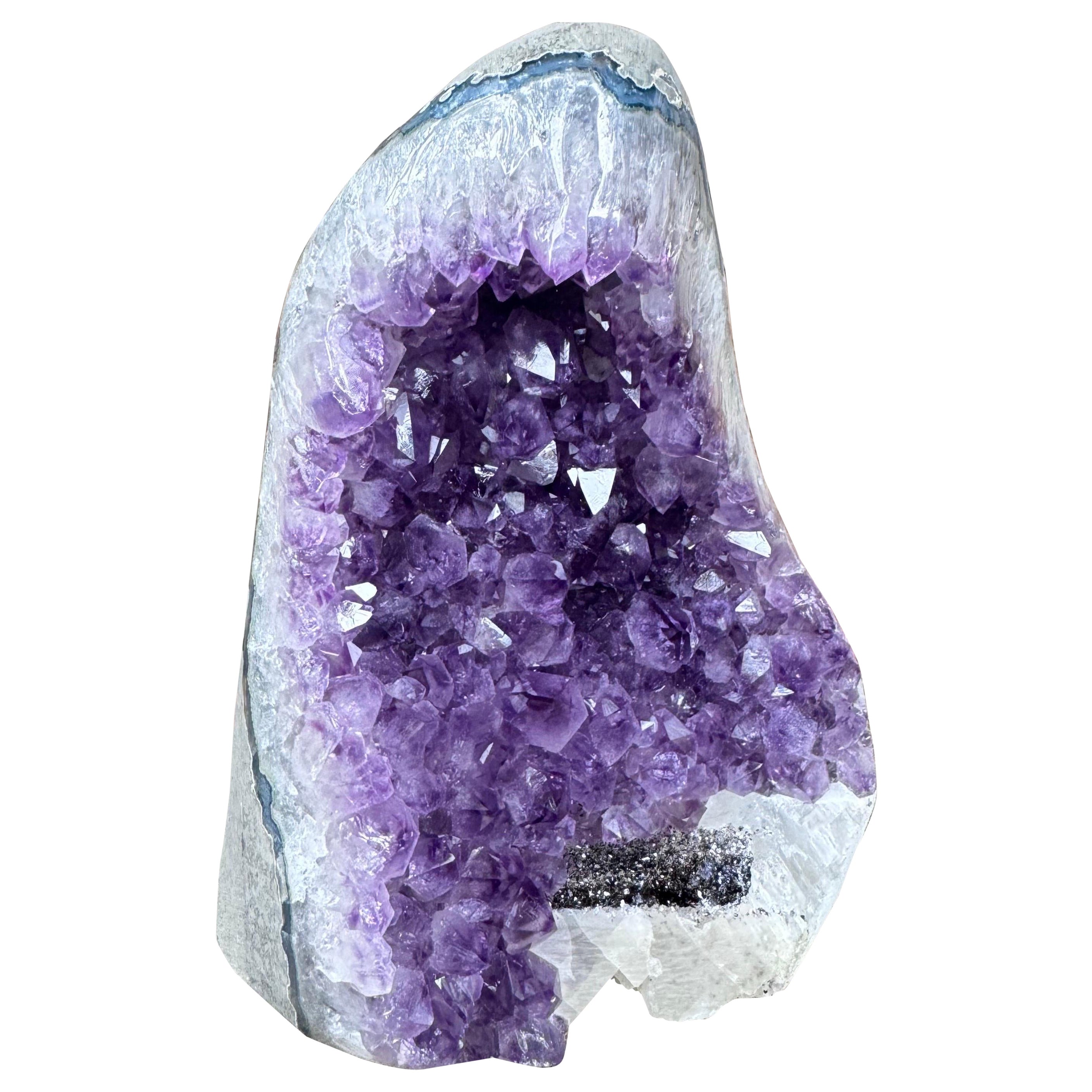 Geoda Natural de Amatista AAA de Uruguay Grandes Racimos con Druzy y Selenita