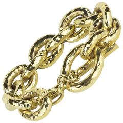 Ippolita Large Hammered Gold Link Bracelet