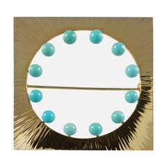 14ct Gold Amazonite Brooch by Hans Hansen