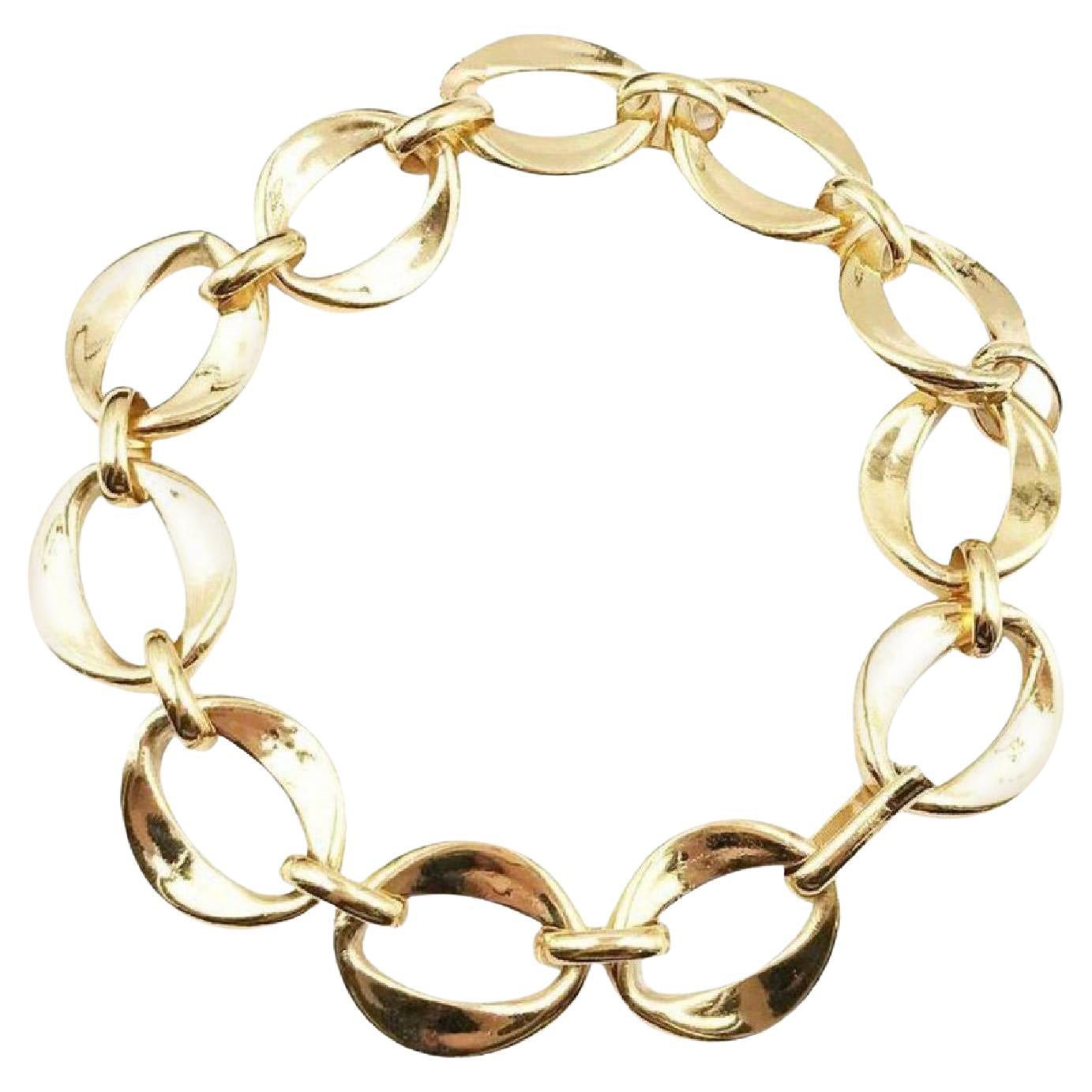 Chanel Vintage Gold plattiert Ring Halskette wie auf Nicole Richie gesehen im Angebot
