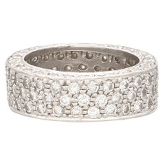 Exceptional 3-row Platinum Diamond Eternity Band
