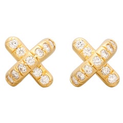 Tiffany & Co. Diamond "X" Earrings