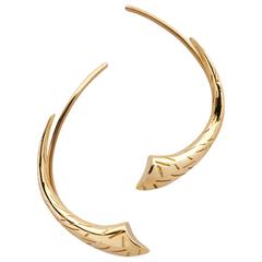 Gold Claw & Fur Earrings by Bear Brooksbank