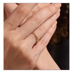 14K Solid Gold Vine Wedding Ring gold Leaf Stacking Floral ring Band For Girls