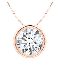 Anhänger aus 18 Karat Roségold mit 5 Karat Diamanten in Lünettenfassung (Farbe-G  Klarheit-VS2)