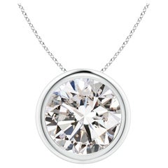 Anhänger aus 14 Karat Weißgold mit 5 Karat Diamanten in Lünettenfassung (Color-I-J  Klarheit-I1-I2)