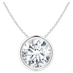 Anhänger aus 18 Karat Weißgold mit 2,01 Karat Diamanten in Lünettenfassung (Color-G  Klarheit-VS2)