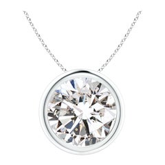 Anhänger aus 18 Karat Weißgold mit 5 Karat Diamanten in Lünettenfassung (Color-I-J  Klarheit-I1-I2)